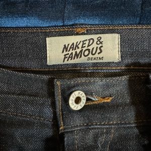 EUC Naked and Famous Super Guy Deep Indigo Rigid Selvedge Denim size 33